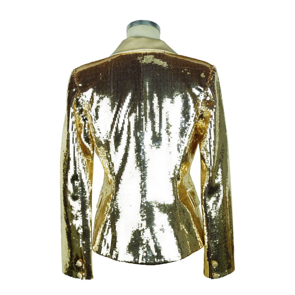 Elisabetta Franchi Yellow Polyester Women Blazer